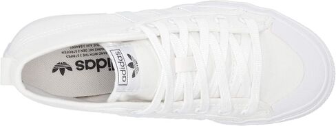 adidas Originals womens Nizza Platform Mid Sneaker, White/White/White, 8.5 US in Kuwait