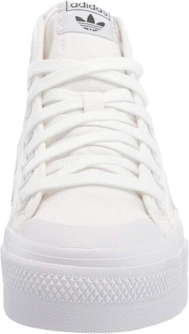 adidas Originals womens Nizza Platform Mid Sneaker, White/White/White, 8.5 US in Kuwait