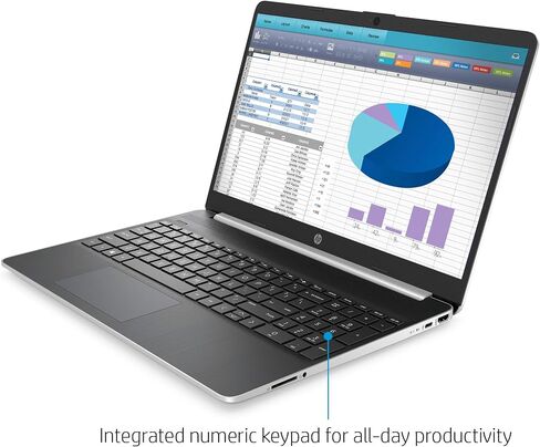 HP 15-Inch HD Touchscreen Laptop, 10th Gen Intel Core i3-1005G1, 4 GB SDRAM, 128 GB Solid-State Drive, Windows 10 Home in S Mode (15-dy1010nr, Natural Silver), 15-15.99 inches in Saudi Arabia