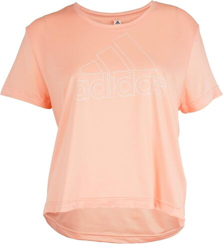 adidas Women's Badge of Sport Graphic Tee, Glow Pink Large in Saudi Arabia