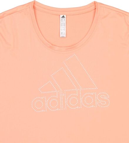 adidas Women's Badge of Sport Graphic Tee, Glow Pink Large in Saudi Arabia