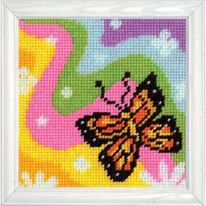 Design Works Crafts Butterfly Needlepoint Kit, Multicoloured in Kuwait