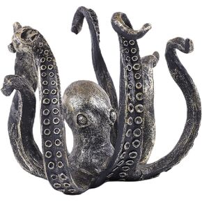 Octopus Statue Coffee Cup Holder Tea Cup Holder Cup Storage Resin Octopus Statue Desktop Entrance Bedroom Living Room Kitchen Storage Home Decoration