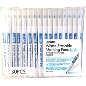 LEONIS Water Erasable Fabric Marking Pen Blue 5 Count Pack [ 78008 ]