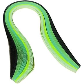 ODETOJOY Quilling Paper Gradient Quilling Strips 3mm Crafts Filigrana Paper 1/8inch Rainbow Color 120pcs Length 21inch (Green) in Saudi Arabia