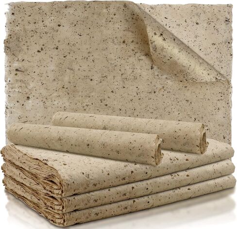 50 قطعة من ورق التوت الطبيعي المصنوع يدويًا من Vmiapxo، أوراق قصاصات ورقية تزيينية عتيقة لكتابة اللوحة Decoupage، مقاس 38.1 سم × 27.94 سم in Kuwait