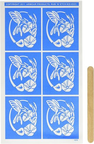 درع etch Stencil Rub N etch Stencil ، hummingird ، سم 20.3 cm in Saudi Arabia