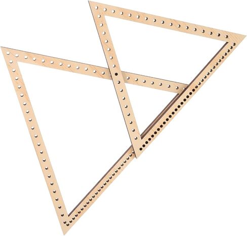 MAGICLULU 2pcs Tapestry Weaving Tools Woven Tapestry Braid Tool Knitting Loom Dream Catcher Hoops Triangle Dream Catcher Frame Wooden Weaving Loom Frame Handmade Tapestry Supply Wooden Khaki in Saudi Arabia