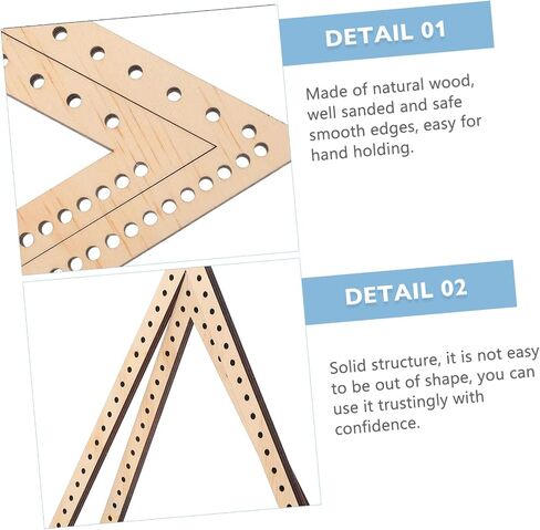 MAGICLULU 2pcs Tapestry Weaving Tools Woven Tapestry Braid Tool Knitting Loom Dream Catcher Hoops Triangle Dream Catcher Frame Wooden Weaving Loom Frame Handmade Tapestry Supply Wooden Khaki in Saudi Arabia