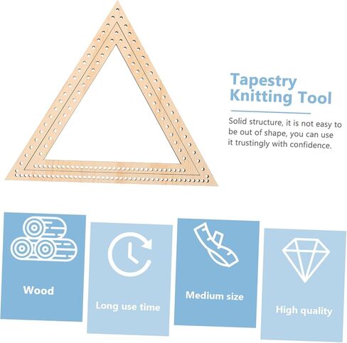 MAGICLULU 2pcs Tapestry Weaving Tools Woven Tapestry Braid Tool Knitting Loom Dream Catcher Hoops Triangle Dream Catcher Frame Wooden Weaving Loom Frame Handmade Tapestry Supply Wooden Khaki in Saudi Arabia