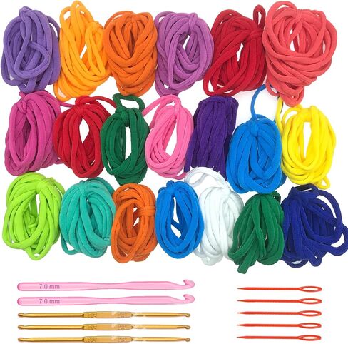Allazone Small Darning Weaving Loom Darning Loom, 14 Hooks Type Weave Tool Small Weaving Loom Machine with 50 Color Darning Threads for DIY Artful Patterns, Repair Clothes in Kuwait