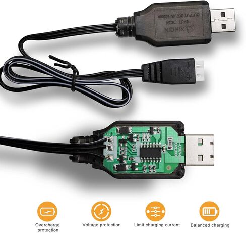 KBT RC Car Lithium Battery: 3.7V 800mAh Rechargeable Li-ion Battery with SM -2P Plug & Charging Cable for RC Cars -2 Pack in Saudi Arabia