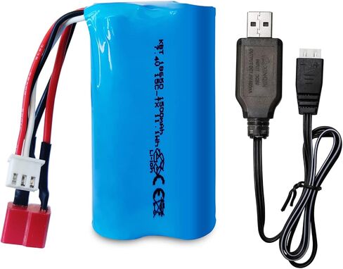 KBT RC Car Lithium Battery: 3.7V 800mAh Rechargeable Li-ion Battery with SM -2P Plug & Charging Cable for RC Cars -2 Pack in Saudi Arabia