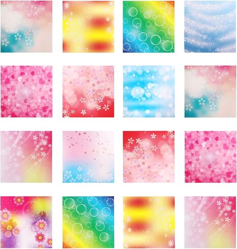 Cyodoos 100 Sheets Colorful Flower Origami Paper Kit 6x6 Inch 12 Vivid Colors Double Sided Printed Traditional Patterns Square for Arts Crafts Projects in Kuwait