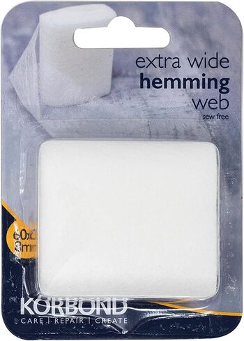 Hemming 2.5 Inch x 9 Yards – Iron On, No Sewing Required – Adhesive Web Perfect for Bonding and Crafting Projects, White in Kuwait