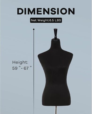 Mannequin,Dress Form Female Mannequin Torso Adjustable 59-67 Inch Upgraded Manican in Saudi Arabia