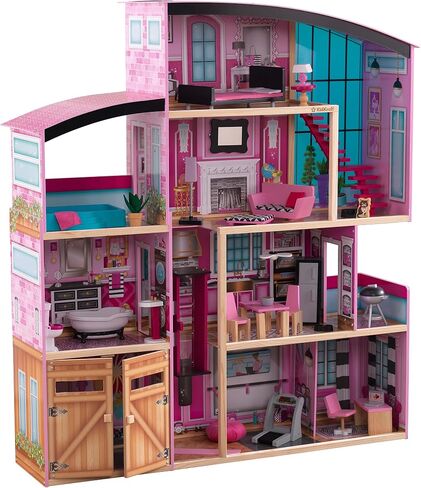 KidKraft Wooden Dollhouse Shimmer Mansion for 12" Dolls in Saudi Arabia