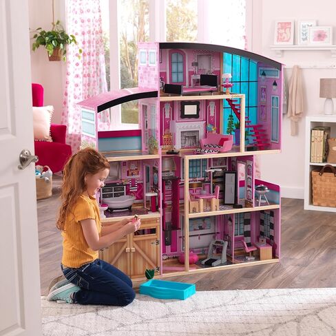 KidKraft Wooden Dollhouse Shimmer Mansion for 12" Dolls in Saudi Arabia