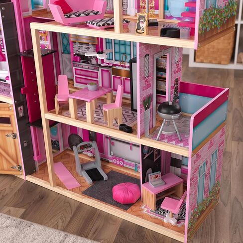 KidKraft Wooden Dollhouse Shimmer Mansion for 12" Dolls in Saudi Arabia