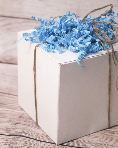 MagicWater Supply - 2 oz - Light Blue - Crinkle Cut Paper Shred Filler great for Gift Wrapping, Basket Filling, Birthdays, Weddings, Anniversaries, Valentines Day, and other occasions in Kuwait