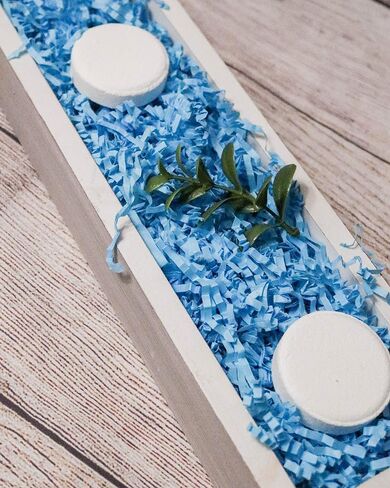 MagicWater Supply - 2 oz - Light Blue - Crinkle Cut Paper Shred Filler great for Gift Wrapping, Basket Filling, Birthdays, Weddings, Anniversaries, Valentines Day, and other occasions in Kuwait