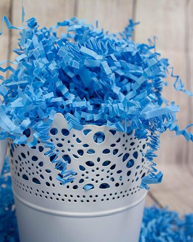MagicWater Supply - 2 oz - Light Blue - Crinkle Cut Paper Shred Filler great for Gift Wrapping, Basket Filling, Birthdays, Weddings, Anniversaries, Valentines Day, and other occasions in Kuwait