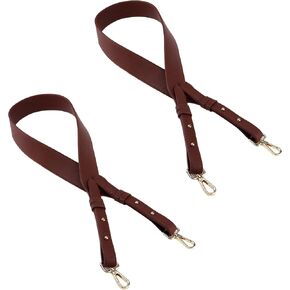 MY MIRONEY 2PCS PU Leather Wide Shoulder Straps Brown Leather Purse Handles Adjustable Crossbody Handbag Straps Replacement, 41.34-44.09 Inch in Saudi Arabia
