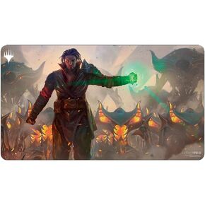 Ultra PRO - Magic: The Gathering The Brothers War Playmat ft. (Mishra Eminent One) تحمي بطاقاتك أثناء اللعب من الخدوش والخدوش، مثالية كلوحة ماوس كبيرة الحجم للألعاب وحصيرة المكتب in Kuwait