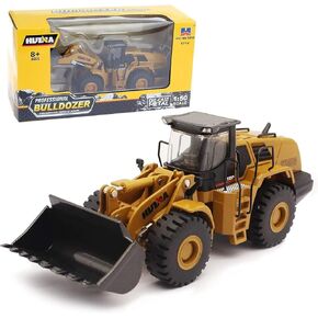Gemini & Genius Construction Vehicle Wheeled Loader 1/50 Scale Skid Steer Loader Toys, Bulldozer Shovel Engineering Vehicle Alloy Models for Kids, Collection and Decoration House (Mechanical Loader)