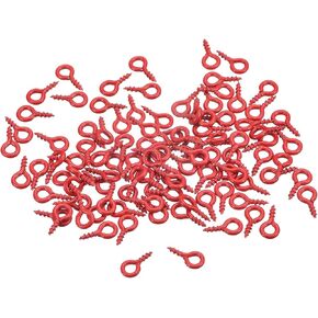 uxcell 300Pcs Small Screw Eye Pins Hooks Mini Eyelets Screws Threaded, 4x8x1mm Self Tapping Screw for Jewelry Making Findings DIY Crafts, Black