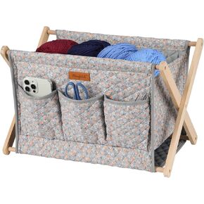 منظم تخزين الغزل كبير الحجم من Yarn Caddy لخيوط الغزل - منظم لخطافات الكروشيه وإبر الحياكة والإكسسوارات الأخرى (بيزلي-بنفسجي 1) in Kuwait