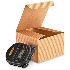 Preimer High Kraft Pinstripe Brown Treat Gift Boxes (3 in X 3 in X 2 in 10 pk)