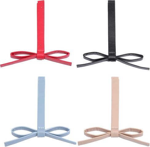CHGCRAFT 4Pcs 4Colors Bowknot PU Leather Ornament Accessories for Bag Making Purses Making Supplies, Mixed Color in Saudi Arabia