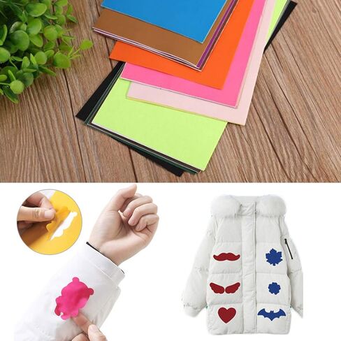 LARATH 12 Pieces Nylon Repair Patches Self-Adhesive Patch Waterproof Repair Patches for Tent Clothing Down Jacket Tent Leather Bag, 12 Colors in Saudi Arabia