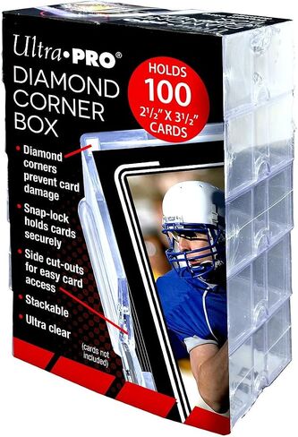 Ultra Pro Diamond Corner Box to Hold 100+ Sports Trading Cards (10 Count Pack) in Kuwait