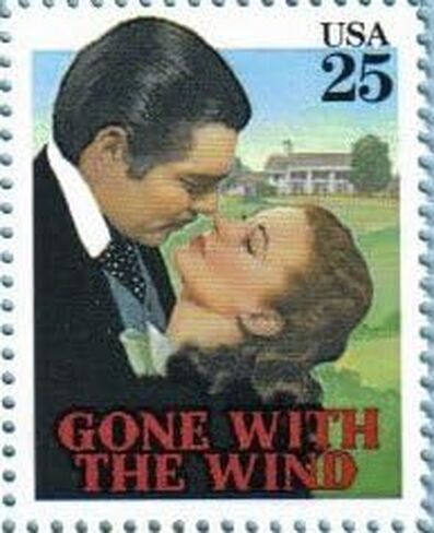 GONE WITH THE WIND CLARK GABLE & VIVIAN LEIGH POSTAGE STAMP #2446 Single US Postage Stamp in Kuwait