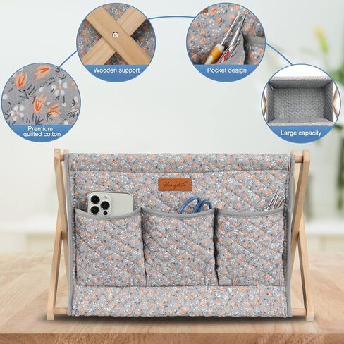 منظم تخزين الغزل كبير الحجم من Yarn Caddy لخيوط الغزل - منظم لخطافات الكروشيه وإبر الحياكة والإكسسوارات الأخرى (بيزلي-بنفسجي 1) in Kuwait