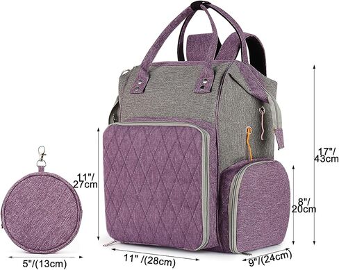 Reessy Crochet Backpack Travel, Crochet Bag Yarn Backpack, Crochet Storage Bag Large, Knitting Bag Back Pack, Crochet Back Pack for Crocheting, Yarn Storage Organizer Craft Bags for Traveling in Kuwait