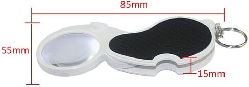 أدوات عدسة مكبرة LED قابلة للطي غلاف معدني غير قابل للانزلاق عدسة مكبرة عدسة مكبرة in Kuwait