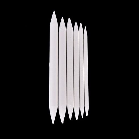 6Pcs White Sketch Pastel Blending Smudge Stump Stick Art Sketch Paper Tool Pen Drawing Supplies Durable and Attractive in Kuwait