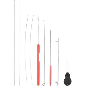uxcell Beading Needle Set Threading Tools with Threader, Bead Crochet Hook, Tipped Bead Reamer Beading, Needles, Beaded Steel Wire in Saudi Arabia