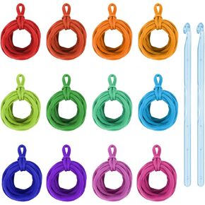 حلقات منوال منسوجة من آوترونس لوم بوثلد لوبس، 12 لوناً من حلقات الإهداب، قابلة لإعادة التعبئة للأطفال، مستلزمات الحرف اليدوية، متوافقة مع نول النسيج 17.78 سم (192 قطعة) in Kuwait