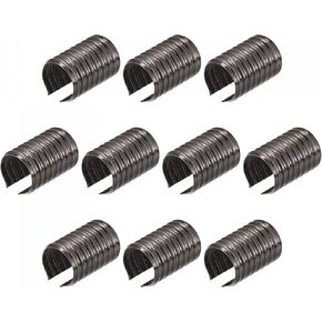 uxcell 100Pcs Leather Rope Clips, 9x13mm Foldable Cylindrical Cord End Crimp for Lanyard, Tassel, DIY Crafts, Light Golden