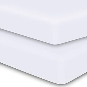 MOONQUEEN 2-Pack Baby Fitted Crib Sheets - Soft Breathable Microfiber Toddler Nursery Sheet Set for Boys and Girls, Fits Standard Size Crib Mattress 28 x 52 x 8in, Grey
