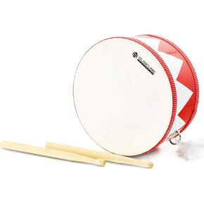 MUSICUBE drum set for kids 10-inch floor tom drum toys with 2 drum sticks educational musical toys for baby toddler sensory musical percussion instrument for boys girls age 3+