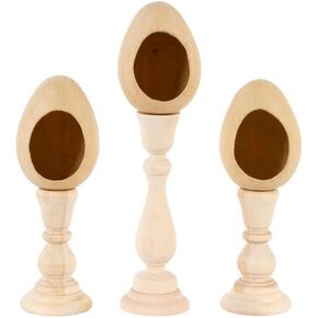 Pack of 24 Fillable Paper Mache Egg Boxes by Factory Direct Craft - Unfinished Ready to Decorate DIY Papier Mache Traditional German Easter Egg Boxes for Holiday Crafts and Decorations