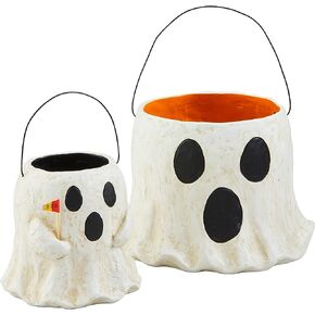 Mud Pie Paper Mache Halloween Buckets, Ghost and Pumpkin Candy Buckets in Kuwait