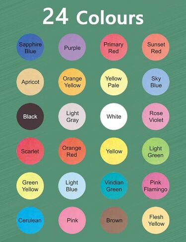 TBC The Best Crafts 24 Colors Dual Tip Acrylic Paint Markers,Waterproof, Non-Toxic, odorless, Suitable for Paper, Pottery, Stones, Backpacks, Glass (24 pcs Artist Chalks) in Kuwait
