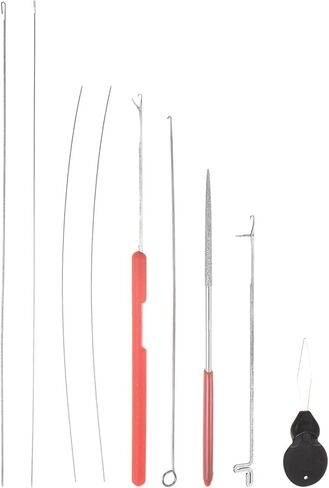 uxcell Beading Needle Set Threading Tools with Threader, Bead Crochet Hook, Tipped Bead Reamer Beading, Needles, Beaded Steel Wire in Saudi Arabia