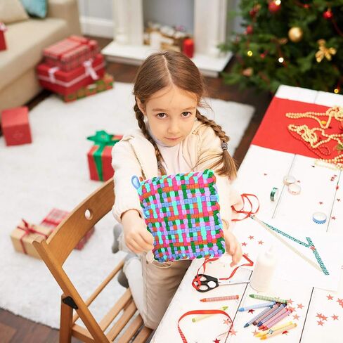 حلقات منوال منسوجة من آوترونس لوم بوثلد لوبس، 12 لوناً من حلقات الإهداب، قابلة لإعادة التعبئة للأطفال، مستلزمات الحرف اليدوية، متوافقة مع نول النسيج 17.78 سم (192 قطعة) in Kuwait